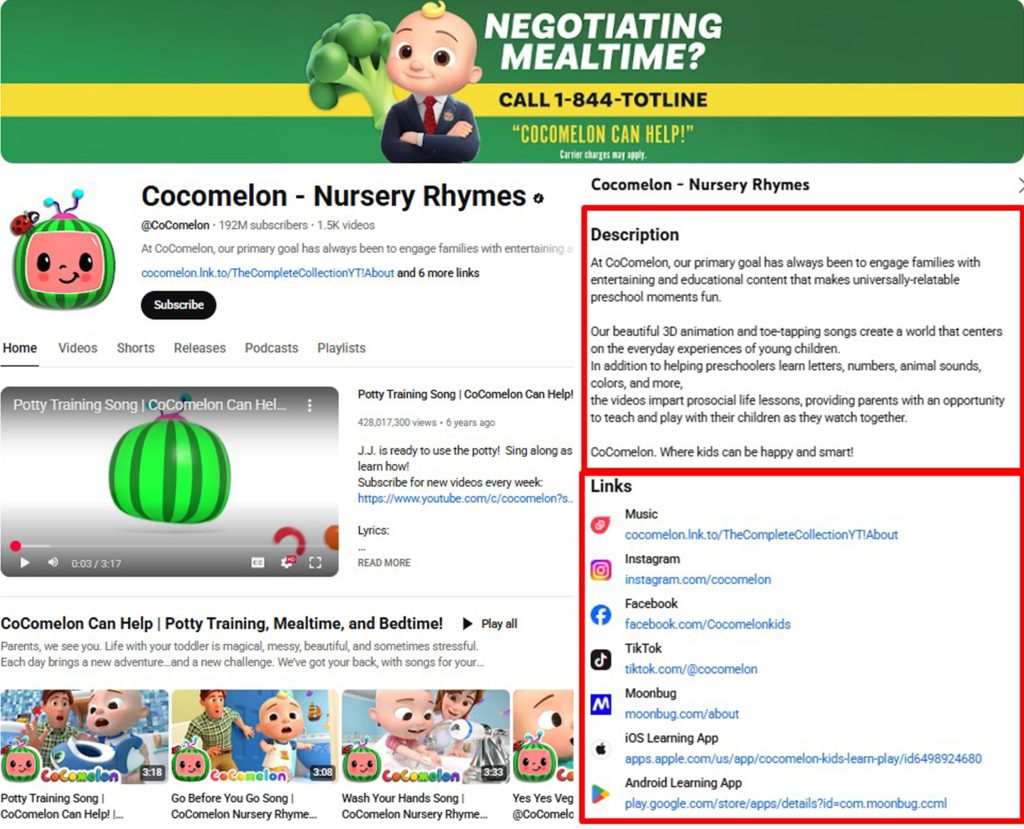 YouTube Channel Branding and SEO Optimization Example for Kids Content (Cocomelon style) — optimized by Rony Howlader